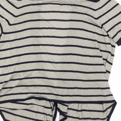 Precis Womens Beige Striped  Cardigan Jumper Size XL