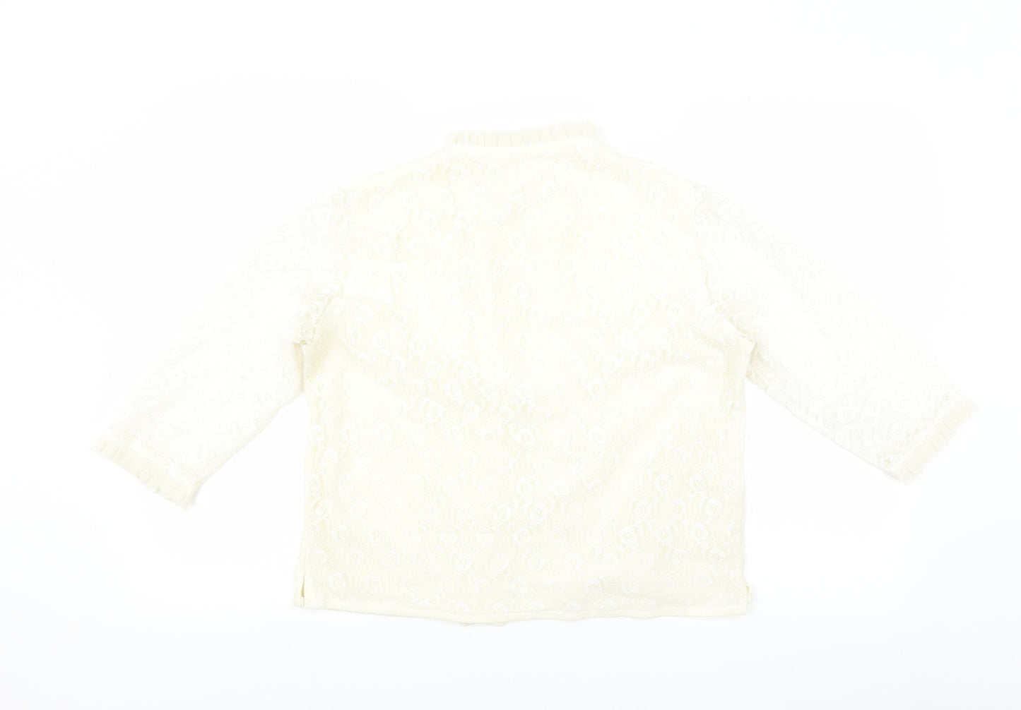 Womens UK Size S Preworn Ivory Basic Blouse