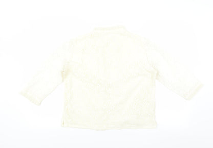 Womens UK Size S Preworn Ivory Basic Blouse