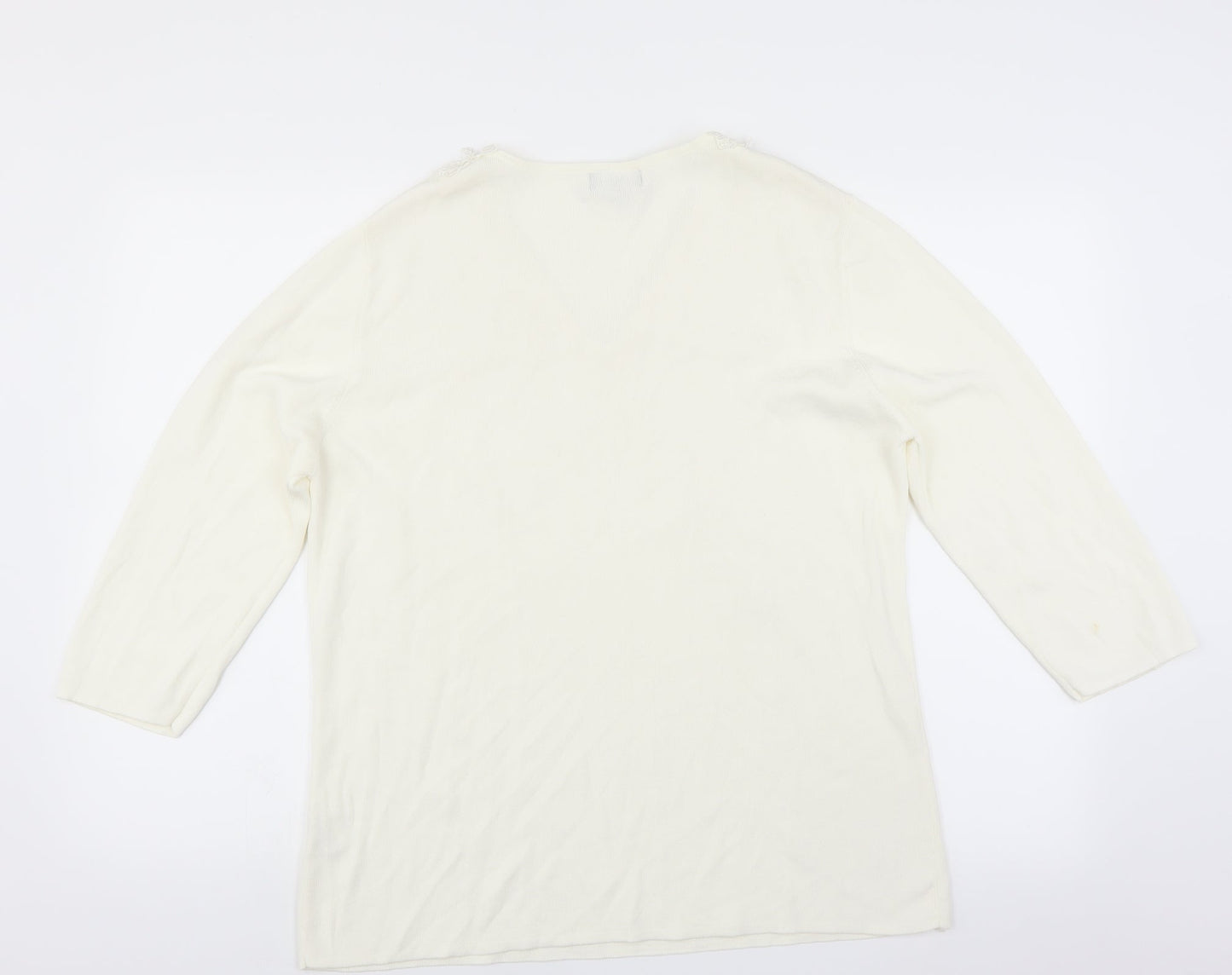 Womens UK Size L Sky Designs White Basic Blouse