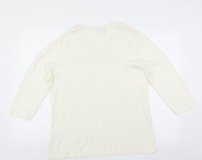 Womens UK Size L Sky Designs White Basic Blouse