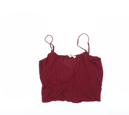 Divided by H&M Womens Red   Camisole Blouse Size 14  - CROPPED