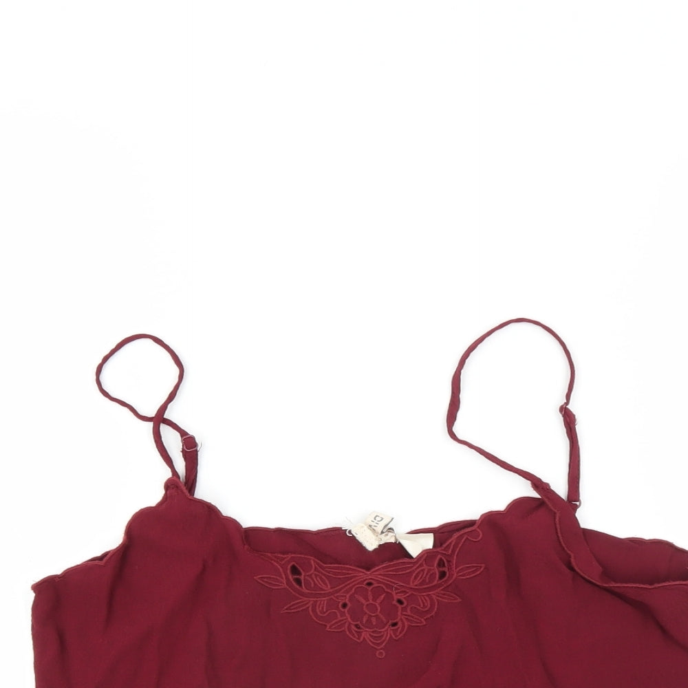 Womens UK Size 14 Divided by H&M Red Camisole Blouse