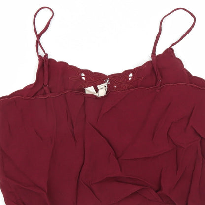 Womens UK Size 14 Divided by H&M Red Camisole Blouse