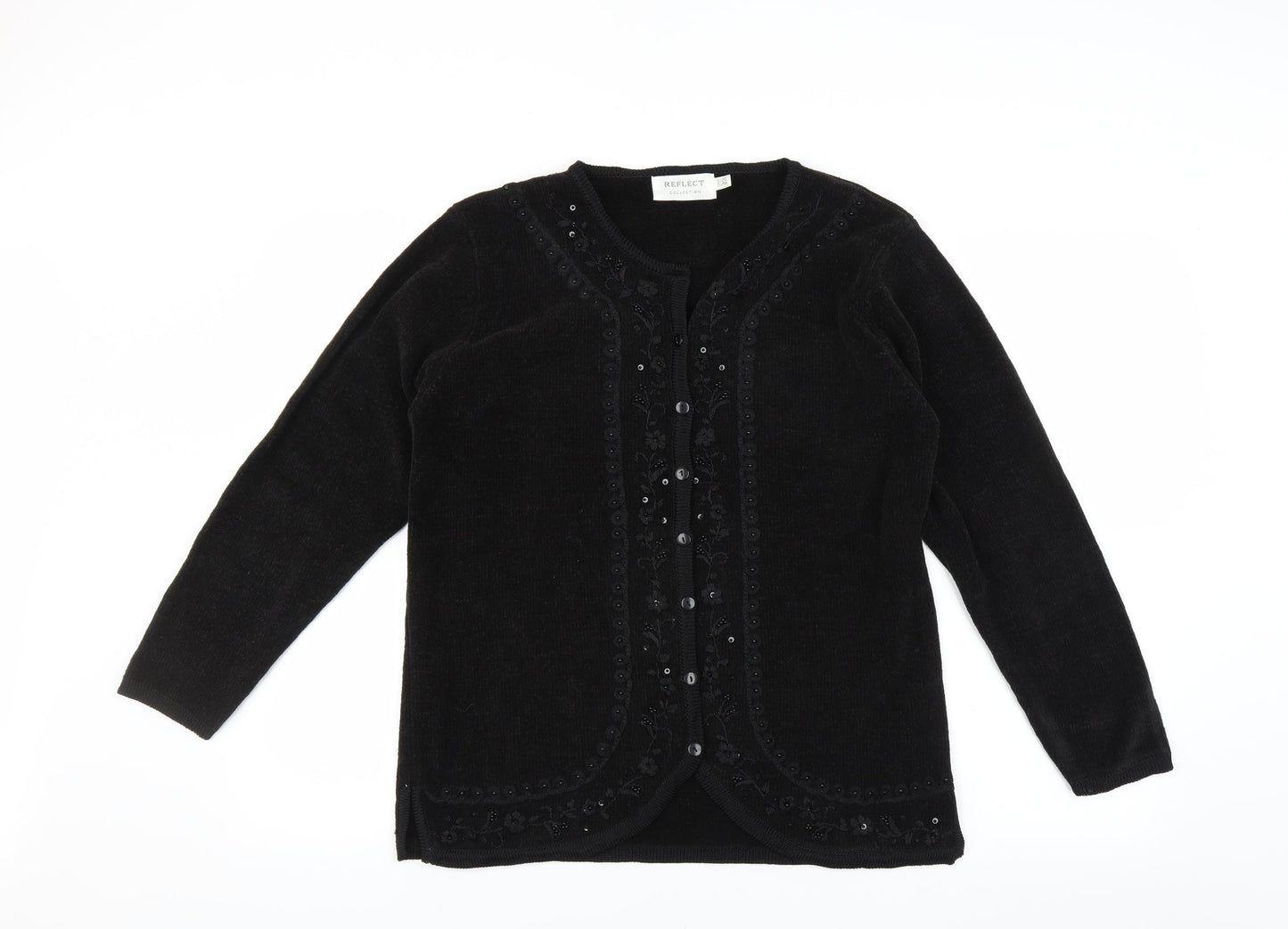 Reflect Collection Mens Black   Cardigan Jumper Size S