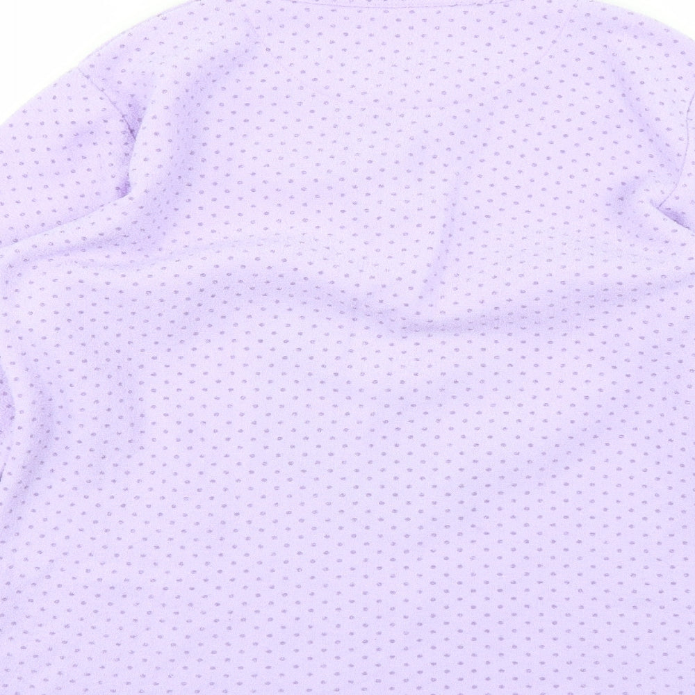 pijamaluna Womens Purple Solid  Top Pyjama Top Size M