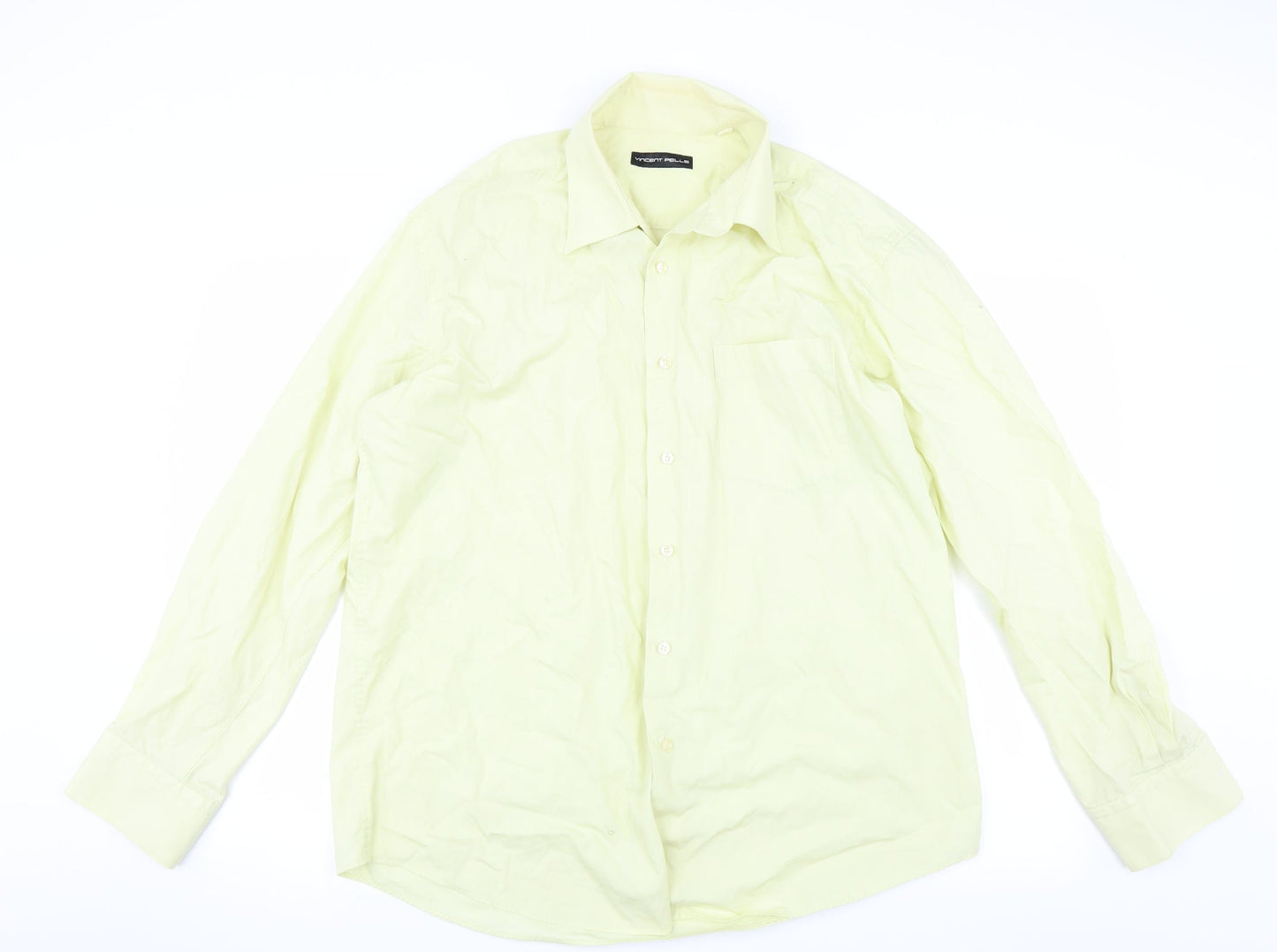 vincent pelle Mens Yellow    Button-Up