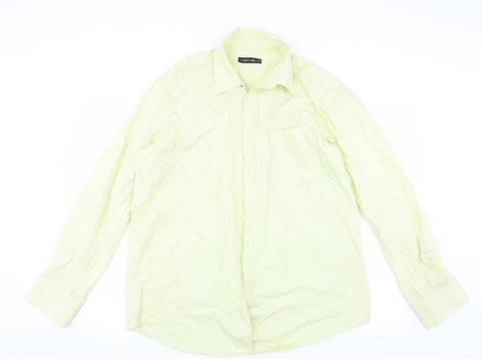 vincent pelle Mens Yellow    Button-Up