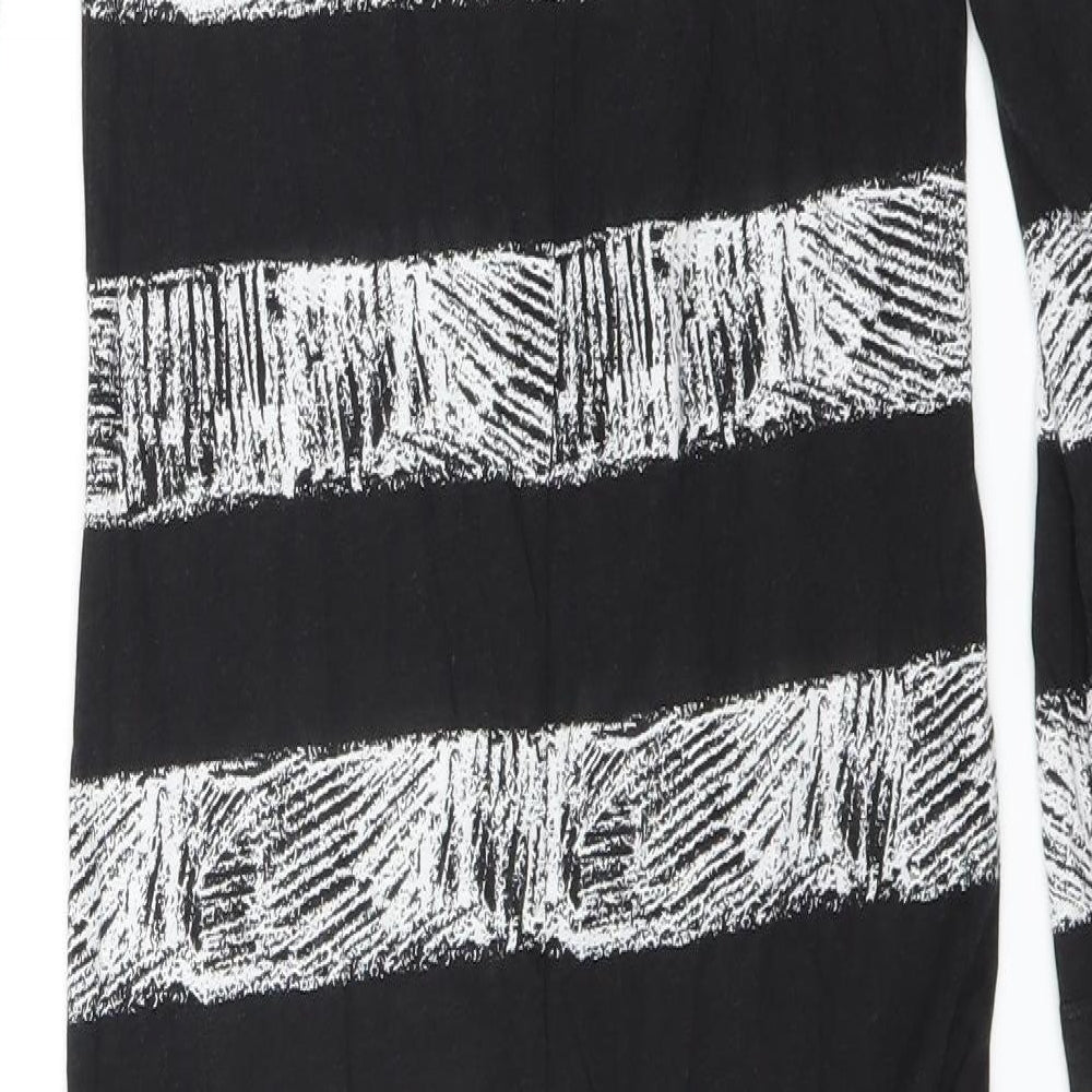 French Connection Womens Black Striped  Bodycon  Size 10