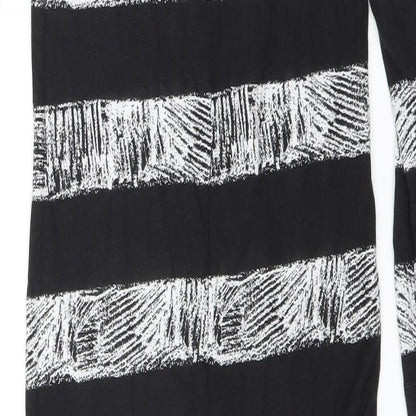 French Connection Womens Black Striped  Bodycon  Size 10