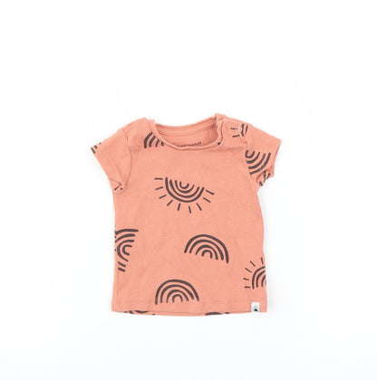 Primark Girls Orange   Basic T-Shirt Size 0-3 Months