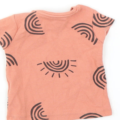 Primark Girls Orange   Basic T-Shirt Size 0-3 Months