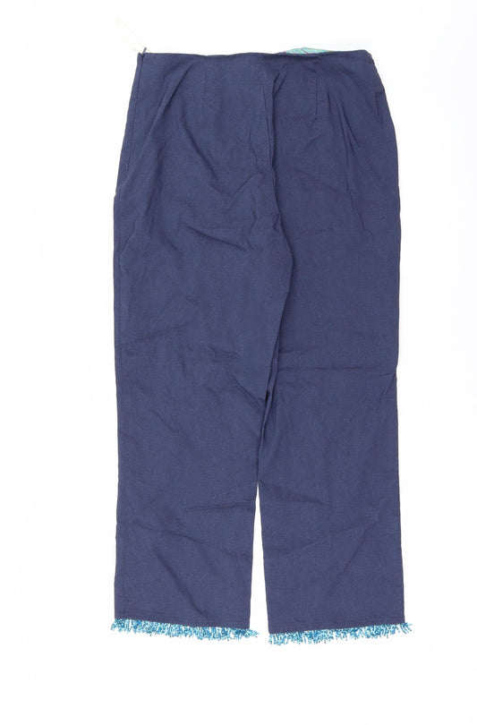 Womens UK Size 12 Dorothy Perkins Regular Fit  Blue Trousers