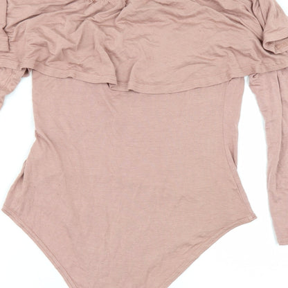 Select Womens Pink   Bodysuit One-Piece Size 10