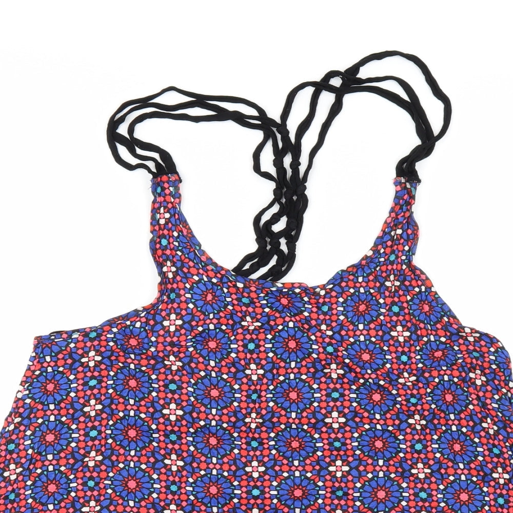 Primark Womens Multicoloured Geometric  Basic T-Shirt Size L