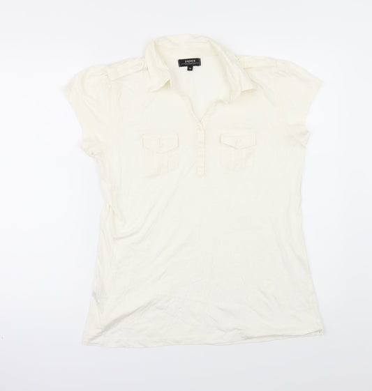 Papaya Womens Ivory   Basic Polo Size 16