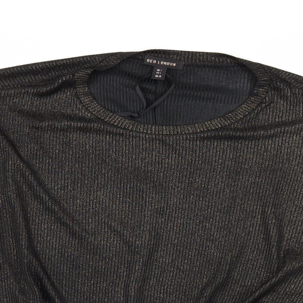 QED London Womens Black   Basic T-Shirt Size L