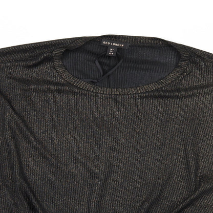 QED London Womens Black   Basic T-Shirt Size L