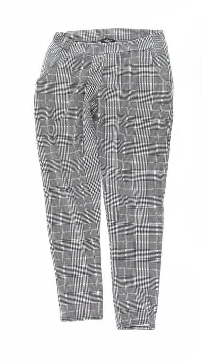 EDGE Womens Grey Check  Trousers  Size 10 L29 in
