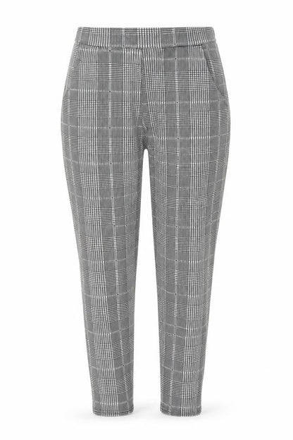EDGE Womens Grey Check  Trousers  Size 10 L29 in