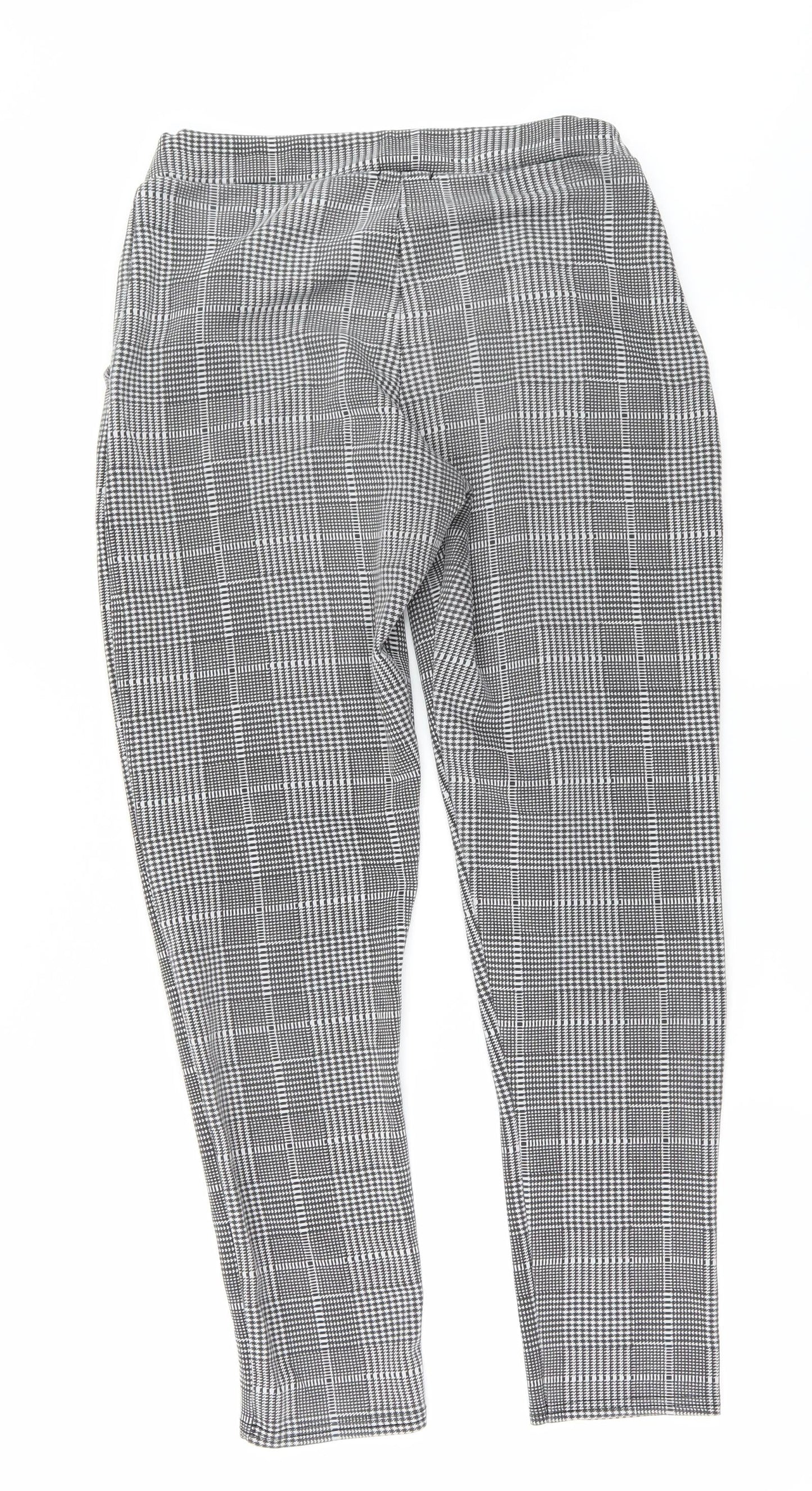 EDGE Womens Grey Check  Trousers  Size 10 L29 in