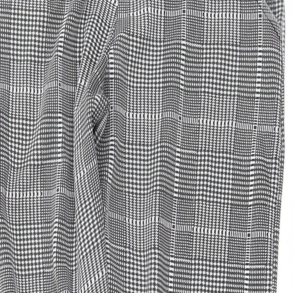 EDGE Womens Grey Check  Trousers  Size 10 L29 in