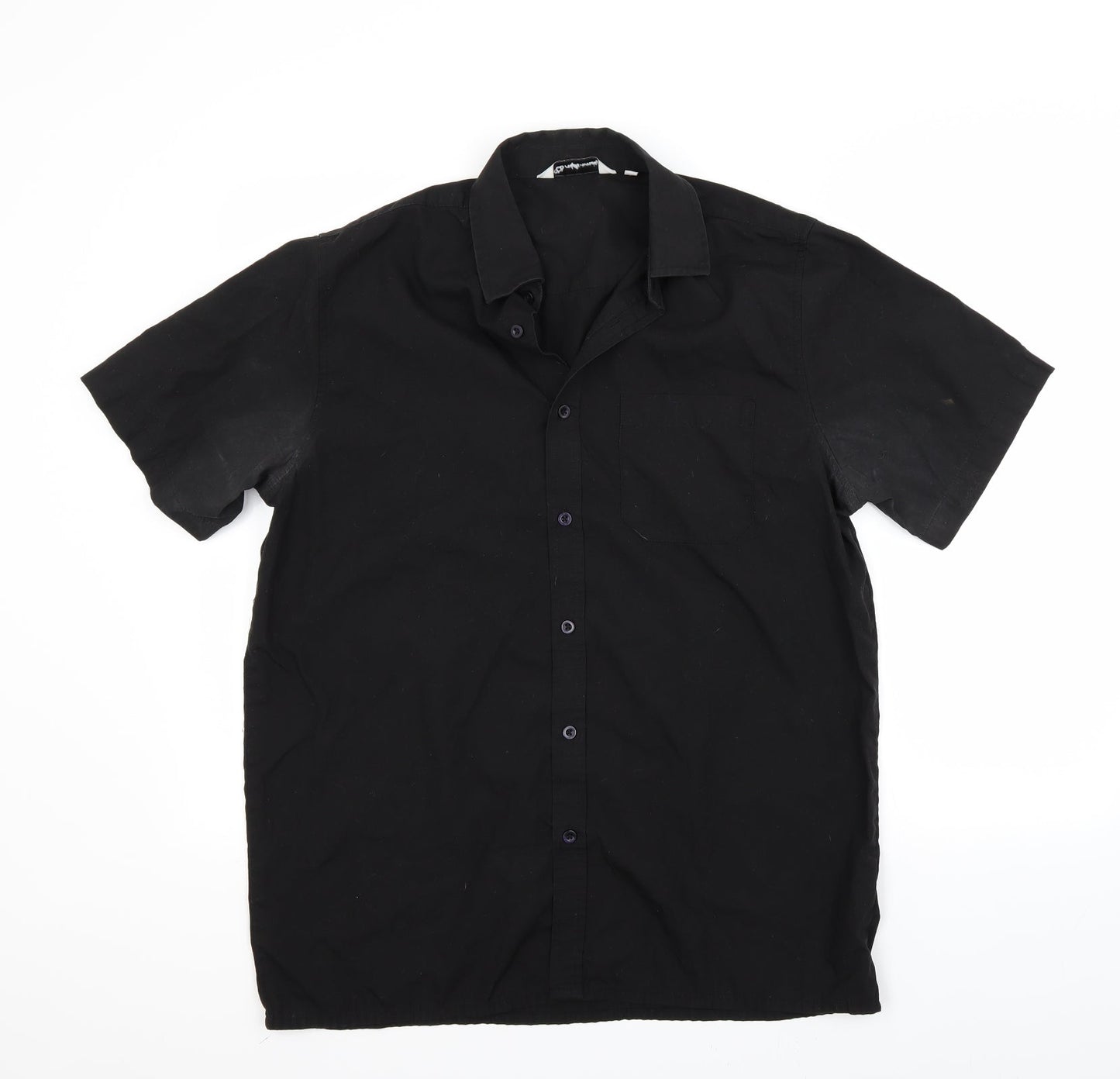 Mens UK Collar Size 15.5 Preworn Smart Black  Dress Shirt