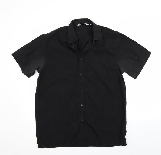Mens UK Collar Size 15.5 Preworn Smart Black  Dress Shirt