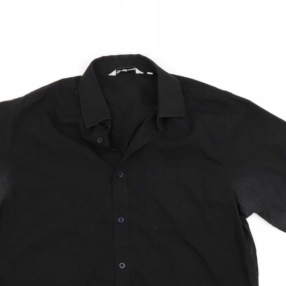 Mens UK Collar Size 15.5 Preworn Smart Black  Dress Shirt