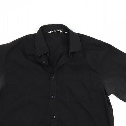 Mens UK Collar Size 15.5 Preworn Smart Black  Dress Shirt