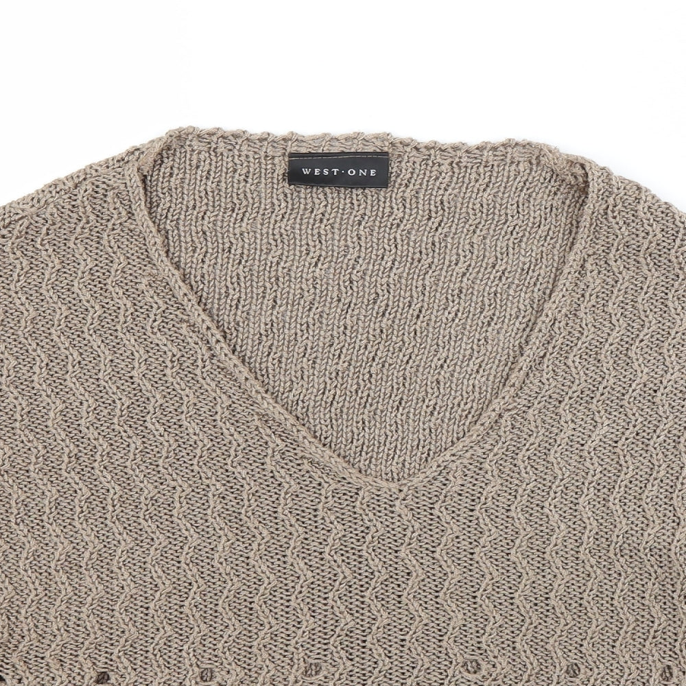 west one Womens Brown   Pullover Jumper Size 8