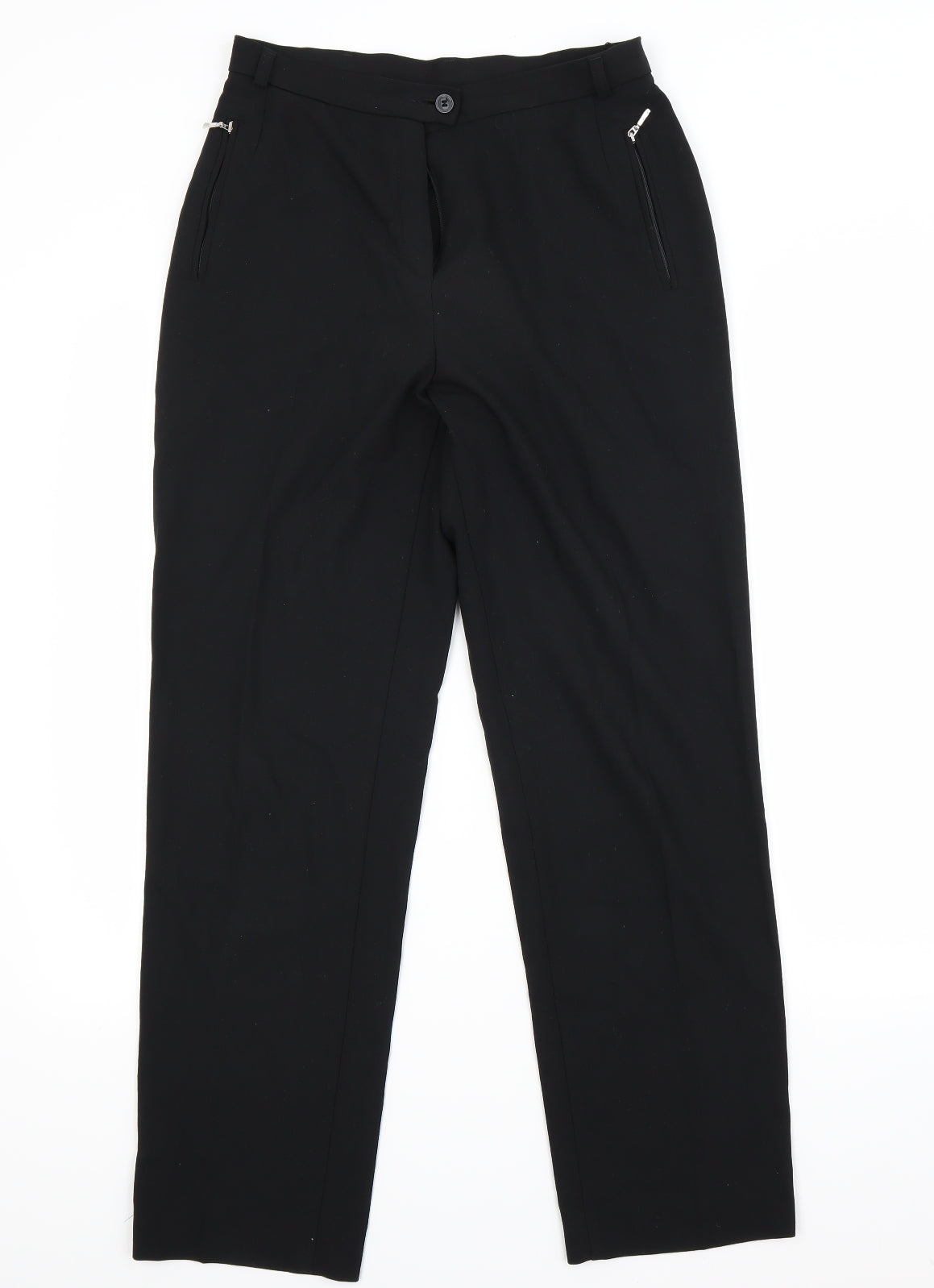 Womens UK Size 10 Marks and Spencer Regular Fit  Black Trousers