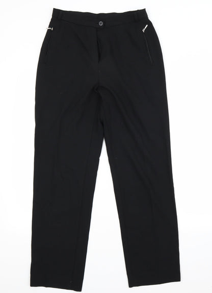 Womens UK Size 10 Marks and Spencer Regular Fit  Black Trousers