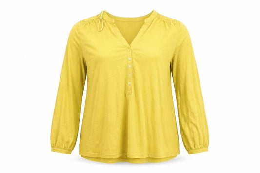Womens UK Size 14 isle Yellow Basic Button-Up