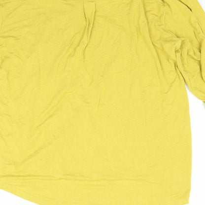 Womens UK Size 14 isle Yellow Basic Button-Up