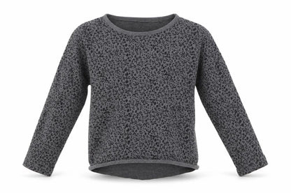 Next Girls Grey Animal Print  Pullover Jumper Size 7-8 Years