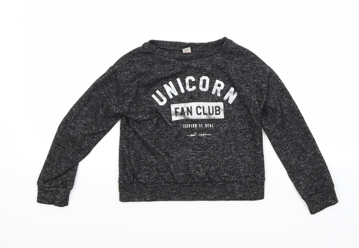Tu Girls Grey   Pullover Sweatshirt Size 6 Years  - Unicorn