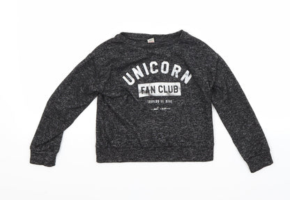 Tu Girls Grey   Pullover Sweatshirt Size 6 Years  - Unicorn