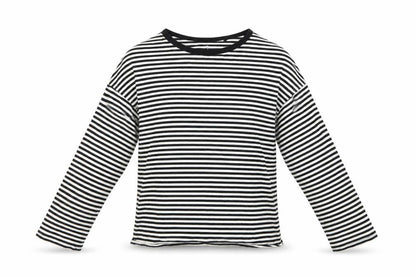 Next Girls White Striped  Pullover Sweatshirt Size 7-8 Years