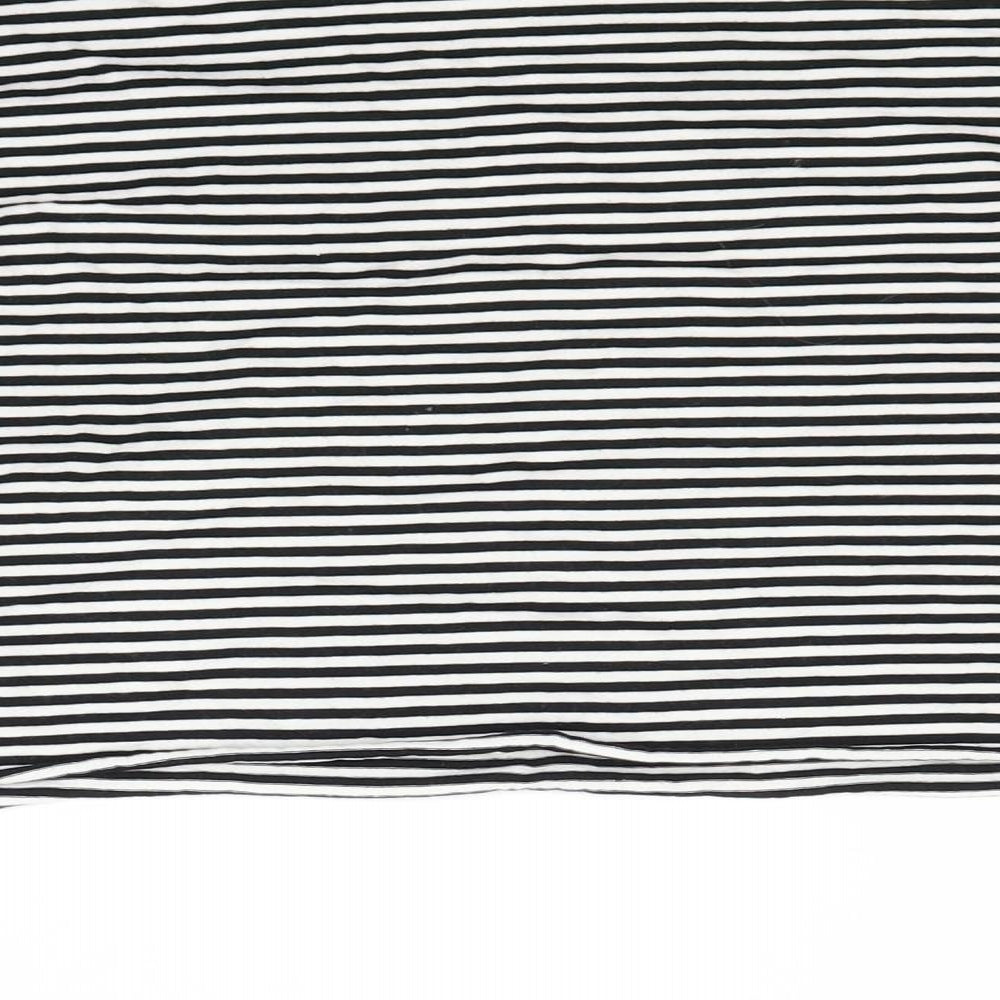 Next Girls White Striped  Pullover Sweatshirt Size 7-8 Years