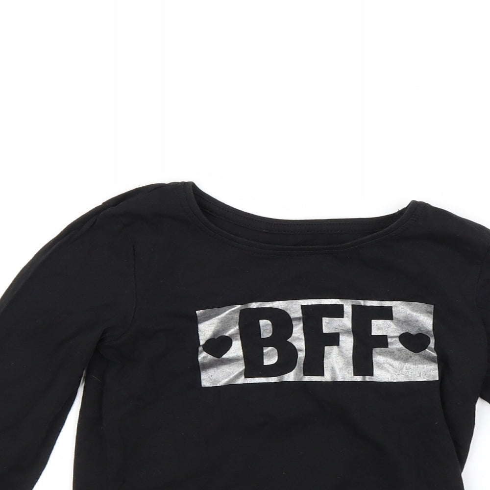 Primark Girls Black   Pullover Sweatshirt Size 7-8 Years