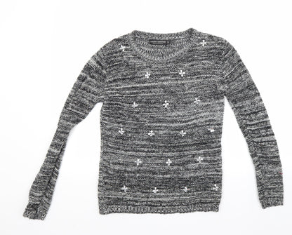Cherry Couture Womens Grey   Pullover Jumper Size S