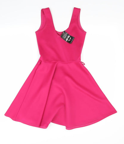 Womens UK Size 8 Pilot Pink Tunic Tank