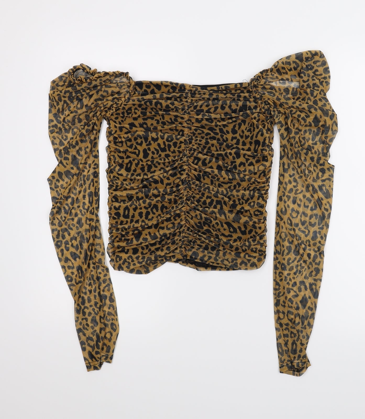 Misguided Womens Multicoloured Animal Print  Basic Blouse Size 6