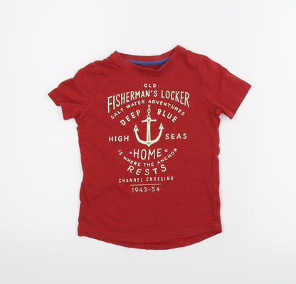 TU  Boys Red   Basic T-Shirt Size 4 Years