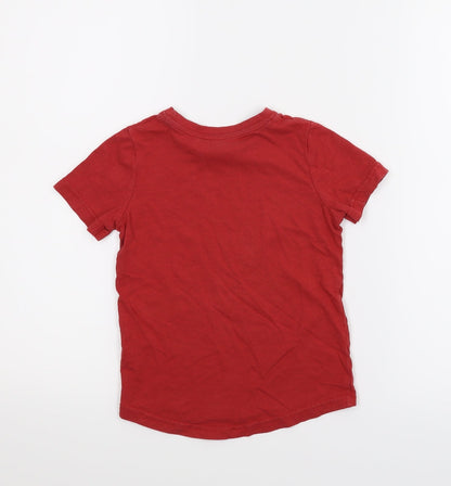 TU  Boys Red   Basic T-Shirt Size 4 Years