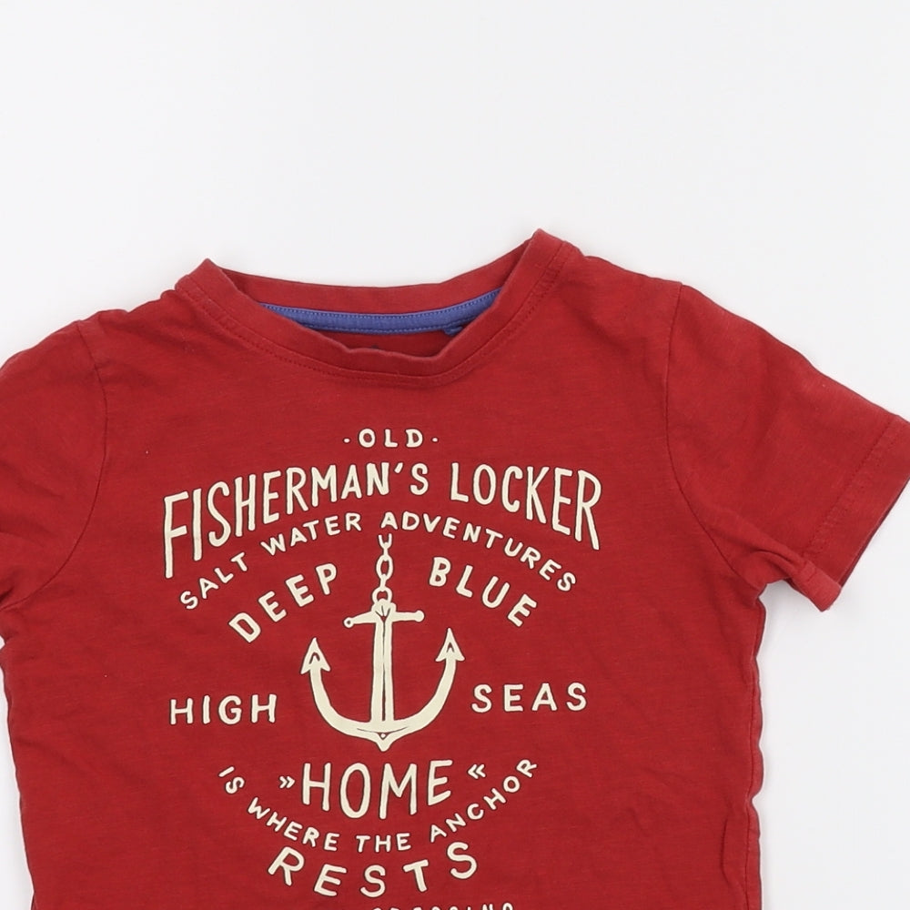 TU  Boys Red   Basic T-Shirt Size 4 Years