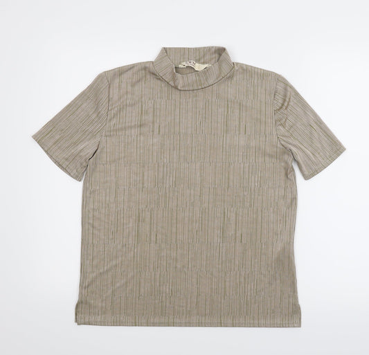 EWM Womens Beige   Basic Blouse Size 18