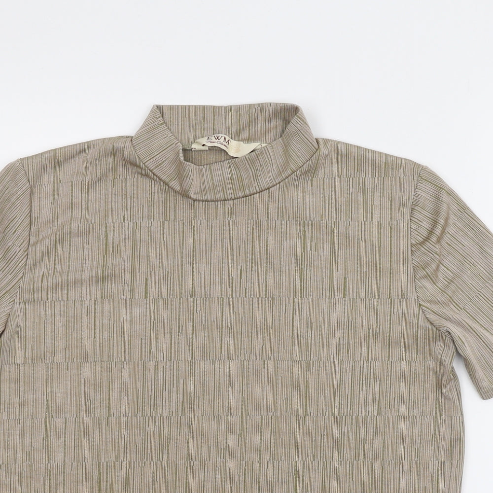 EWM Womens Beige   Basic Blouse Size 18