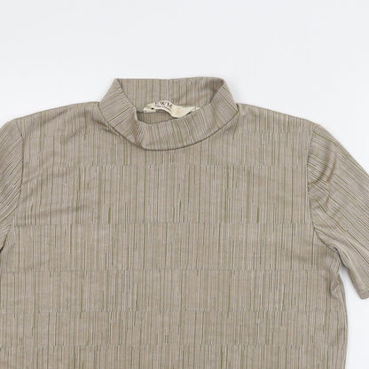 EWM Womens Beige   Basic Blouse Size 18